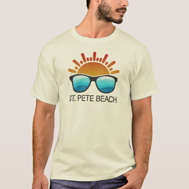 St. Pete Beach Florida Sunglasses T Shirt (Framsida)