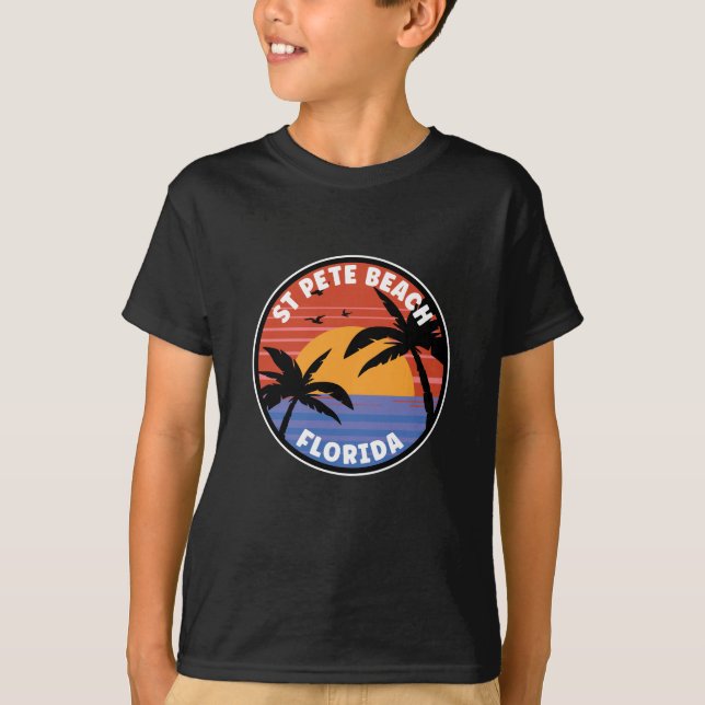 St Pete Beach Florida Sunset Paradise T Shirt (Framsida)