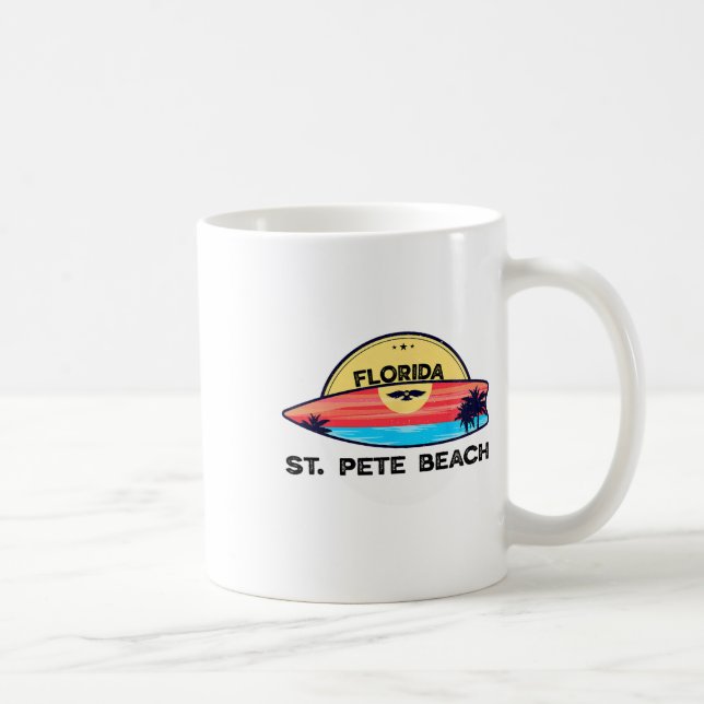 St Pete Beach Florida Surfbräda Strand Surfing  Kaffemugg (Höger)