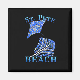 St Pete Beach Florida Vacation Tribal Stingray Magnet