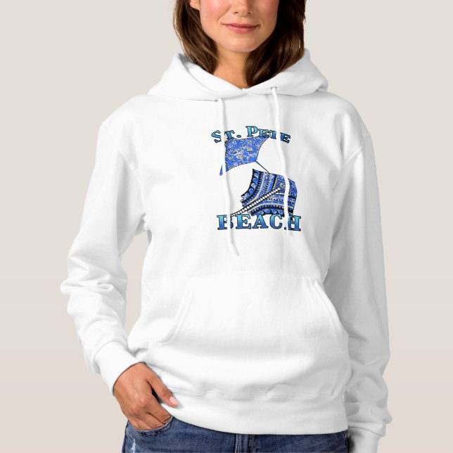 St Pete Beach Florida Vacation Tribal Stingray T Shirt (Framsida)