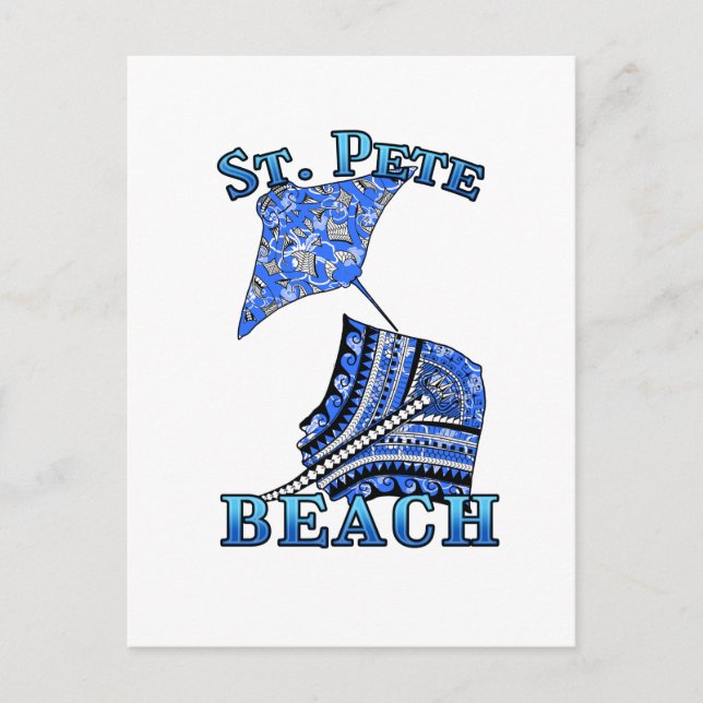 St Pete Beach Florida Vacation Tribal Stingray Vykort (Framsida)