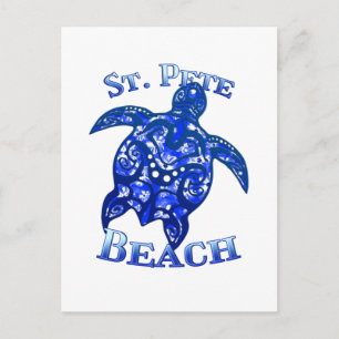 St Pete Beach Florida Vacation Tribal Turtle Vykort