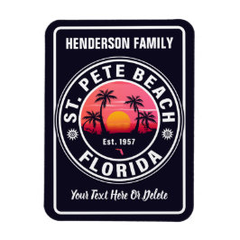 St Pete Beach Florida Vintage Athletic Stil 60 s Magnet
