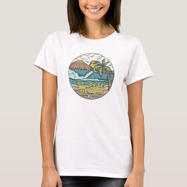 St Pete Beach Florida Vintage T Shirt (Framsida)