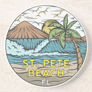 St Pete Beach Florida Vintage Underlägg