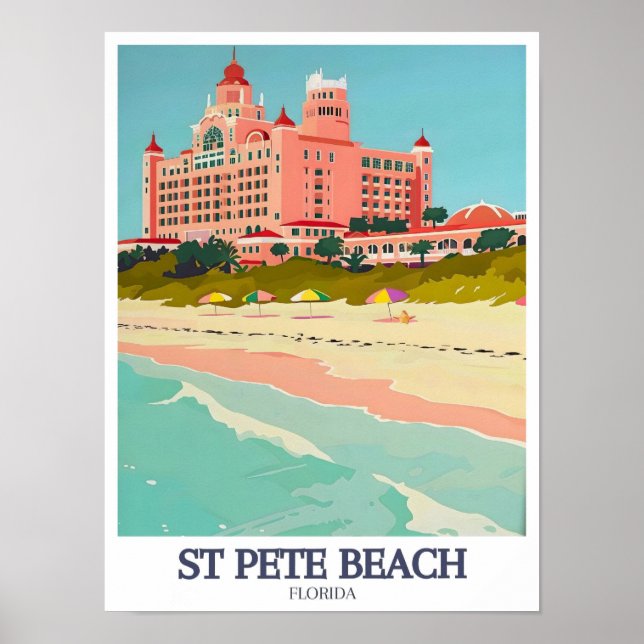 St Pete Beach reserera Poster -Don CeSar Hotell -  (Framsidan)