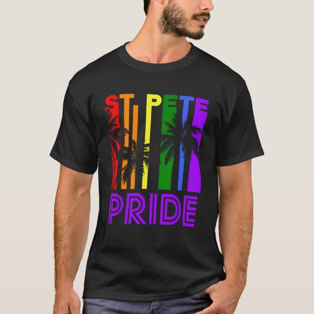 St Pete Pride Gay pride HGBTQ Rainbow Handflatan T T Shirt (Framsida)