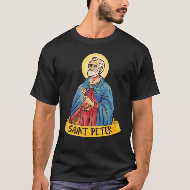 St Peter Apostle Nycklar till den katolska konunga T Shirt (Framsida)