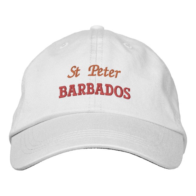 St Peter, Barbados Embroiderade Baseball Cap Broderad Keps (Framsida)