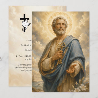 St. Peter Begravningskort 5x7 tum Inbjudningar