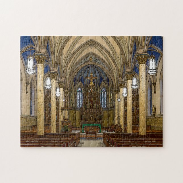 St Peter Catholical Church Painterly Pussel (Horisontell)