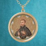 St. Peter Claver (BK 058) Guldpläterat Halsband<br><div class="desc">St. Peter Claver (1580-1654) var en spansk jesuitpräst och missionär. År 1610 gick St Peter frivilligt till i det nya Granada i Amerika, som omfattade dagens Panama, Colombia och Venezuela. Där arbetade han i fyrtio år med miniatyrverksamhet för slavar när de anlände till Cartagena, ett stort nav i den transatlantiska...</div>