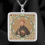 St. Peter Claver (BK 058) Silverpläterat Halsband<br><div class="desc">St. Peter Claver (1580-1654) var en spansk jesuitpräst och missionär. År 1610 gick St Peter frivilligt till i det nya Granada i Amerika, som omfattade dagens Panama, Colombia och Venezuela. Där arbetade han i fyrtio år med miniatyrverksamhet för slavar när de anlände till Cartagena, ett stort nav i den transatlantiska...</div>