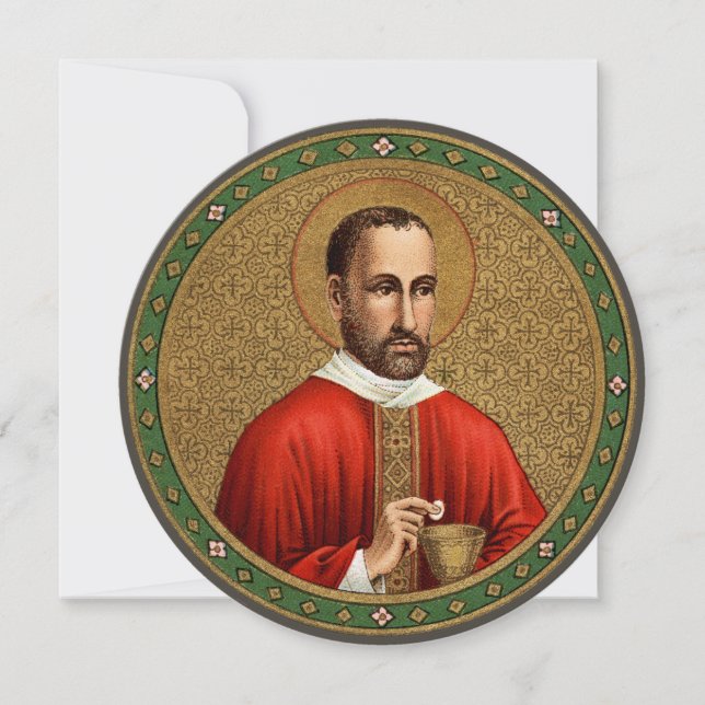 St. Peter Faber (BK 051) Round Hälsning/Note Card (Framsida)