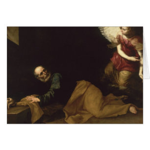 St Peter frigjorde vid en ängel, 1639 Hälsningskort
