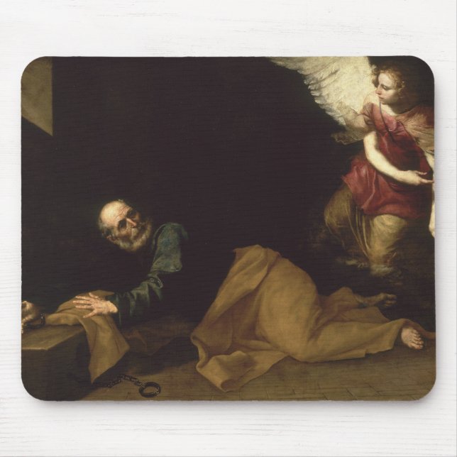St Peter frigjorde vid en ängel, 1639 Musmatta (Framsidan)