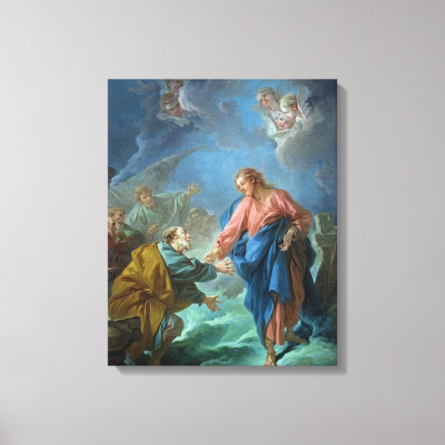 St. Peter Inbjuden till Walk på Vatten, 1766 Canvastryck (Framsida)