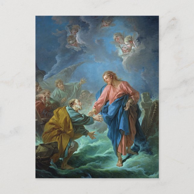 St. Peter Inbjuden till Walk på Vatten, 1766 Vykort (Framsida)