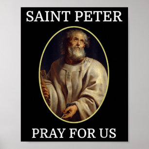 St. Peter-katolska påven Saint Tee Papal Christian Poster