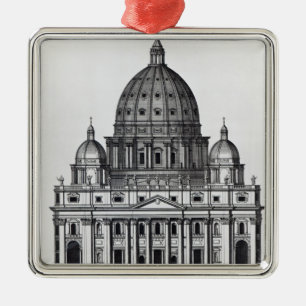 St Peter Rome som inristas av C. Campbell Julgransprydnad Metall