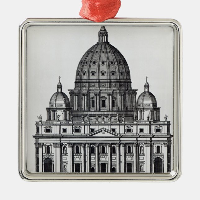 St Peter Rome som inristas av C. Campbell Julgransprydnad Metall (Framsidan)