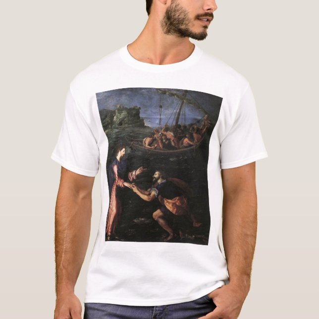 St Peter som går på vatten T-shirt (Framsida)