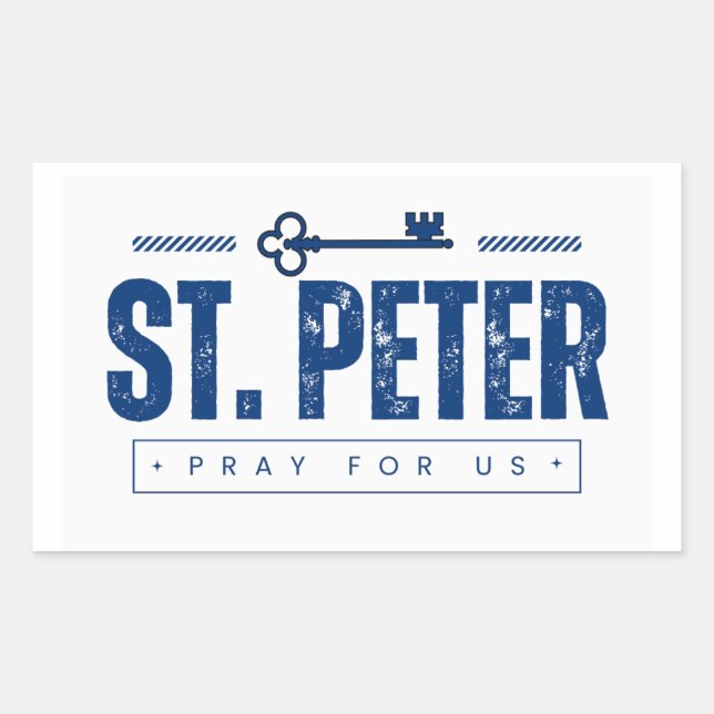 St. Peter Sticker Rektangulärt Klistermärke (Framsida)