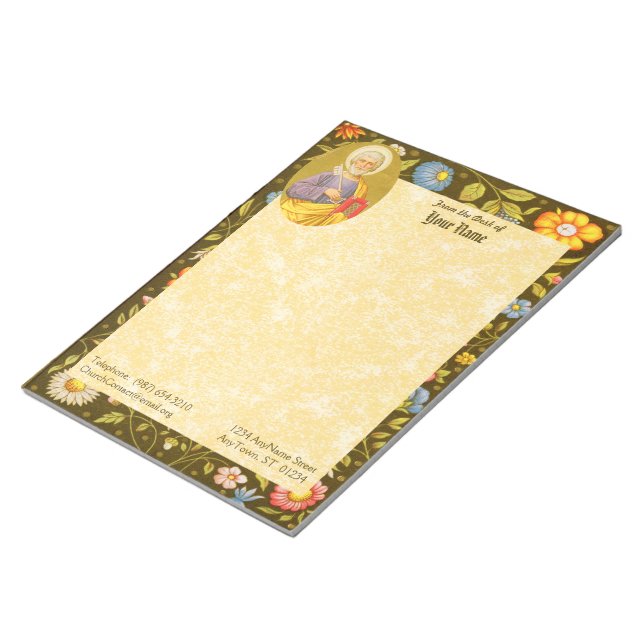 St. Peter the Apostle (PM 07) 11" x 8,5" Anteckningsblock (Vinklad)