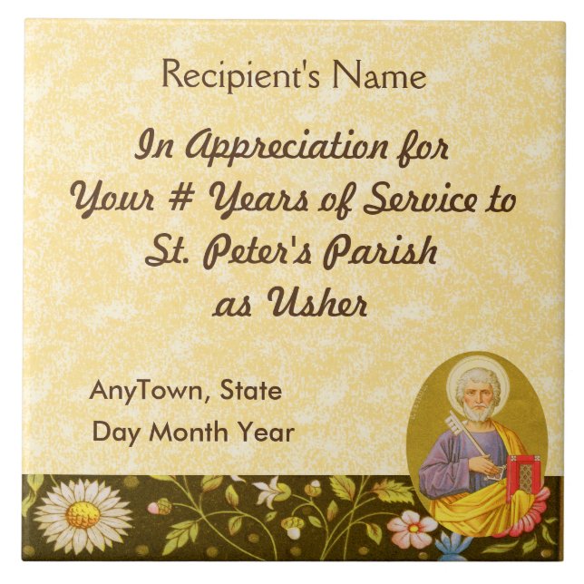 St. Peter the Apostle (PM 07) Kakelplatta (Framsidan)