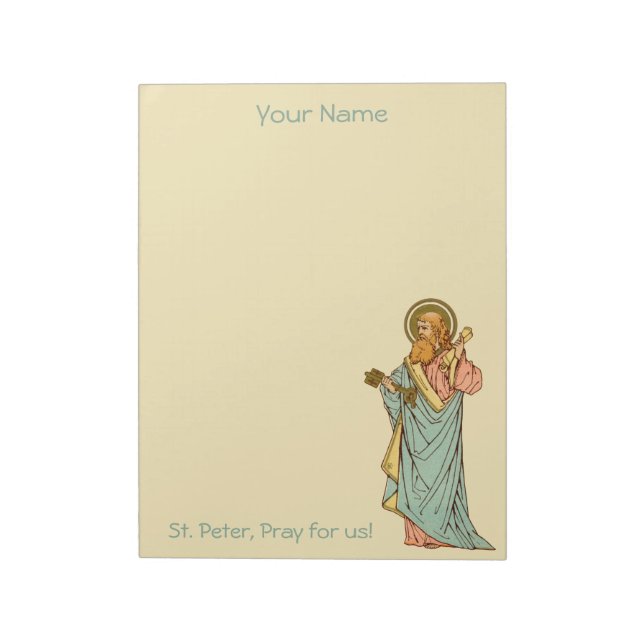St. Peter the Apostle (RLS 14) 8,5" x11" Anteckningsblock (Roterad)