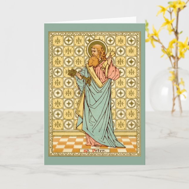 St. Peter the Apostle (RLS 14) Blank Greeting Card Kort (Gul blomma)