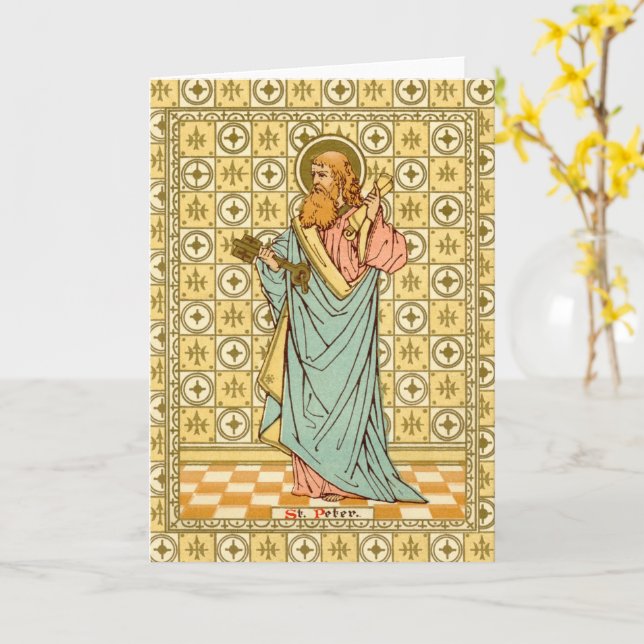 St. Peter the Apostle (RLS 14) Blank Greeting Card Kort (Gul blomma)