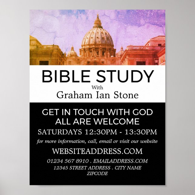 St. Peter's Basilica, Christian Bible Class Advert Poster (Framsidan)
