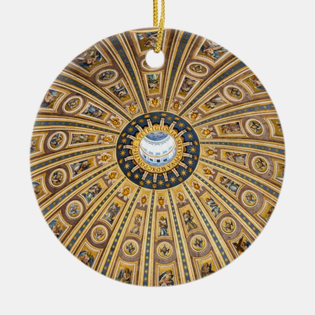 St. Peter's Basilica Dome - Vatican, Rom, Italien Julgransprydnad Keramik (Framsidan)