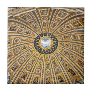 St. Peter's Basilica Dome - Vatican, Rom, Italien Kakelplatta