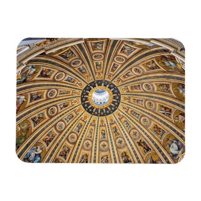 St. Peter's Basilica Dome - Vatican, Rom, Italien Magnet (Horisontell)