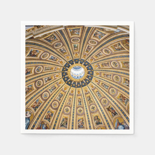 St. Peter's Basilica Dome - Vatican, Rom, Italien Pappersservett (Framsidan)