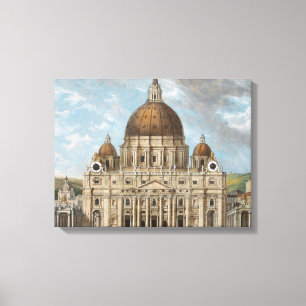 St Peter's Basilica i Vatikanstaten Canvastryck