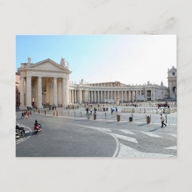 St Peter's Basilica och Columns i Vatikanstaten. Vykort (Framsida)