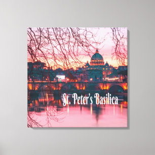 St. Peter's Basilica, Rom, Italien Canvastryck