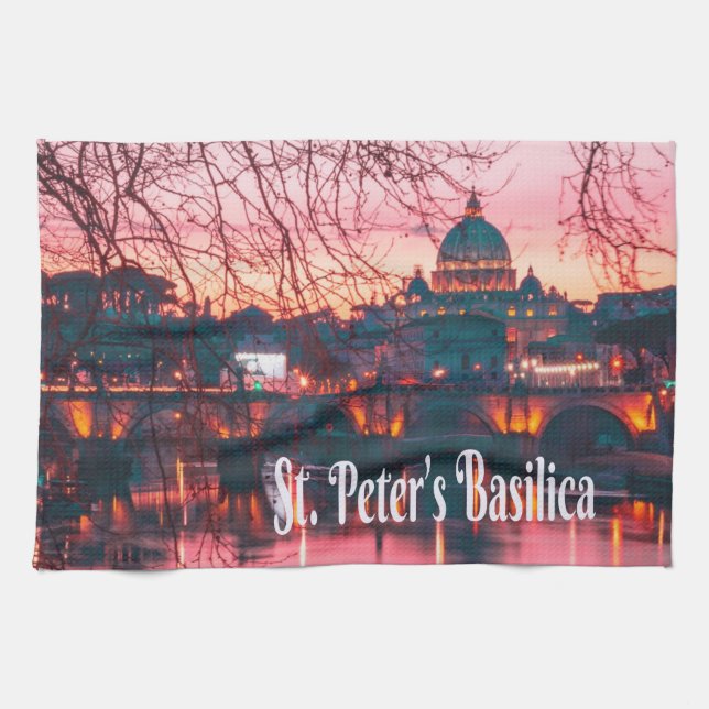 St. Peter's Basilica, Rom, Italien Kökshandduk (Horisontell)