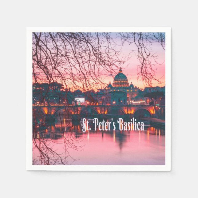 St. Peter's Basilica, Rom, Italien Pappersservett (Framsidan)