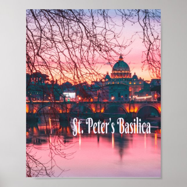 St. Peter's Basilica, Rom, Italien Poster (Framsidan)