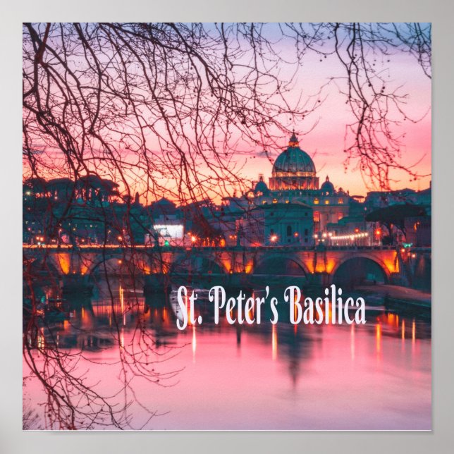 St. Peter's Basilica, Rom, Italien Poster (Framsidan)