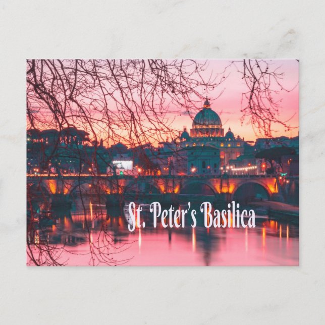 St. Peter's Basilica, Rom, Italien Vykort (Framsida)