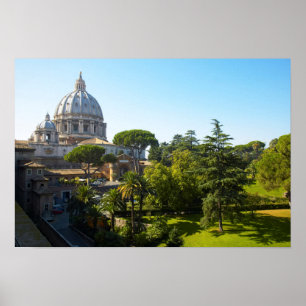 St. Peter's Basilica, Vatikanstaten, Rom, Italien Poster