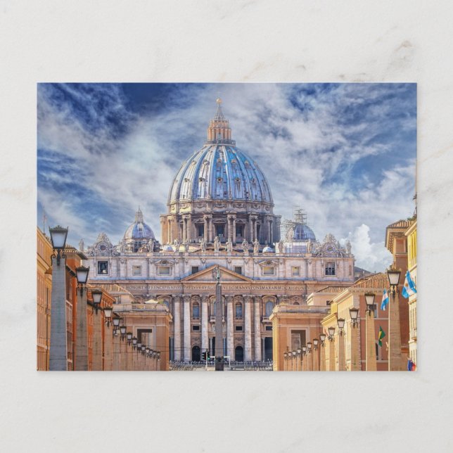 St. Peter's Basilica, Vatikanstaten, Rom Vykort (Framsida)