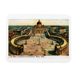 St. Peter's Cathedral, Rom, Italien Vintage Stil Magnet