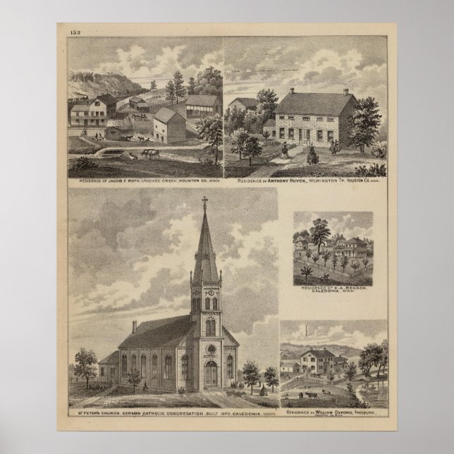 St. Peter's Church, Kaledonien, Minnesota Poster (Framsidan)
